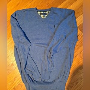 Ralph Lauren - Men's Blue V neck Sweater